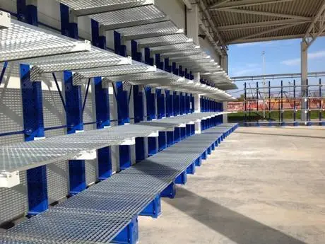 Étagère en grille d’acier pressée