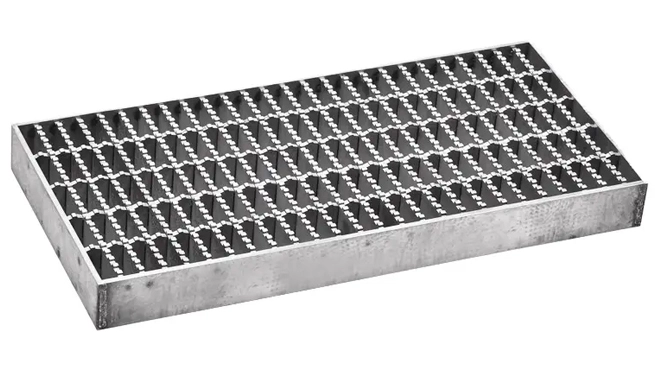 Grating en acier pressé-bloqué
